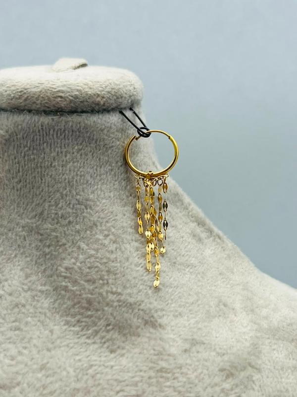 گوشواره زنانه طلا ۱۸ عیار گوشواره شرابه ای گالری دکترگلد