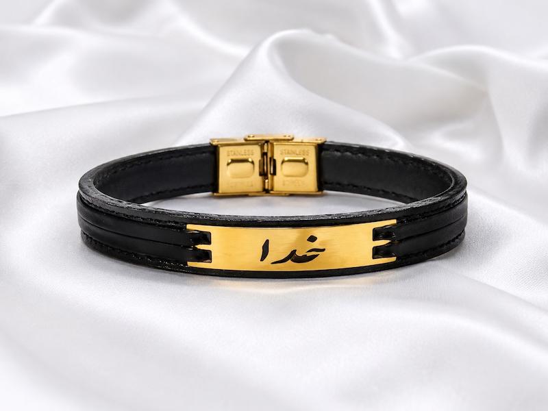 دستبند زنانه طلا ۱۸ عیار دستبند چرم اسپرت گالری فرح بخش