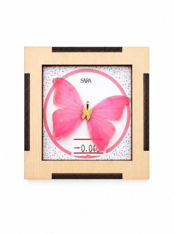 آویز زنانه طلا ۱۸ عیار پلاک پروانه ای طلای کالین