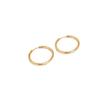 گوشواره طلا ۱۸ عیار حلقه ای ساده مینیمال کد H004 لیدا گالری