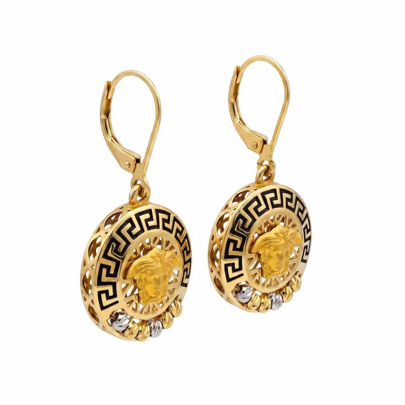 گوشواره زنانه طلا ۱۸ عیار گوشواره ورساچ گالری دکترگلد