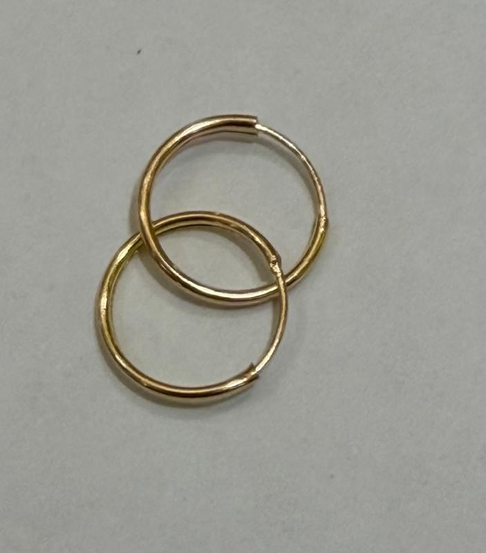 گوشواره بچگانه طلا ۱۸ عیار حلقه ای گالری نقشار