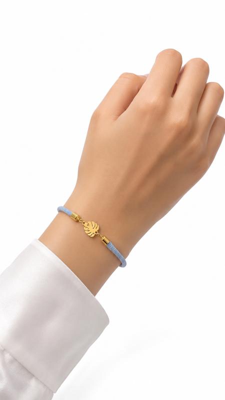 دستبند زنانه طلا ۱۸ عیار برگ انجیری VoGa GOLD