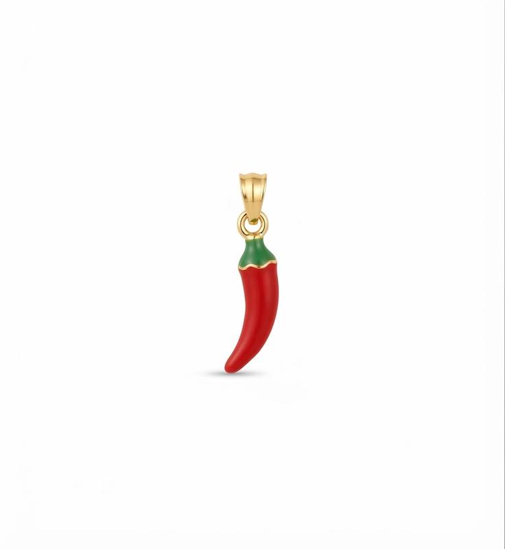 آویز زنانه طلا ۱۸ عیار P341 مدل فلفل آهوریس