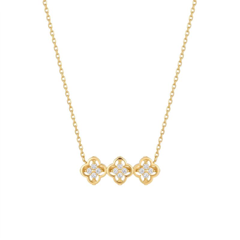 گردنبند زنانه طلا ۱۸ عیار گردنی ونکیلف متحرک گالری گلدن رز