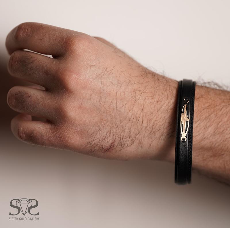 دستبند زنانه طلا ۱۸ عیار دستبند طلا چرم فروهر کد s-1480 گالری طلا سیستر