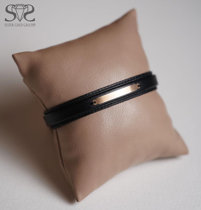 دستبند زنانه طلا ۱۸ عیار دستبند طلا چرم ساده کد s-1481 گالری طلا سیستر