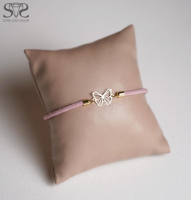 دستبند زنانه طلا ۱۸ عیار دستبند طلا طرح پروانه پیکسلی کد s-2246 گالری طلا سیستر