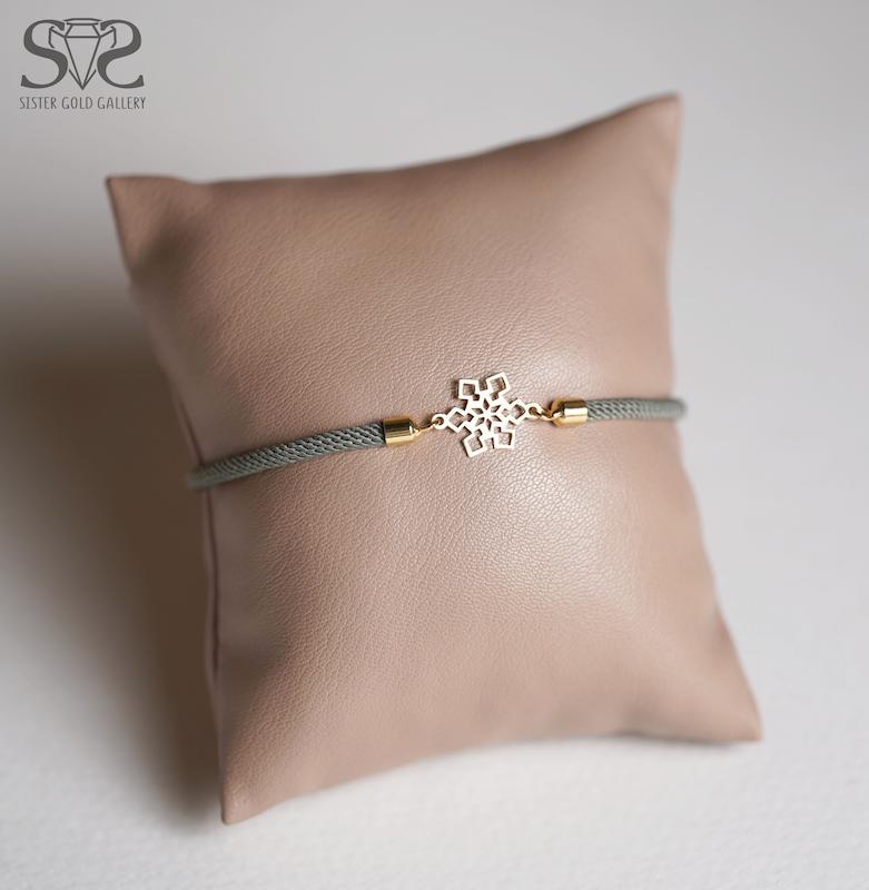 دستبند زنانه طلا ۱۸ عیار دستبند طلا طرح برف لوزی کد s-1163 گالری طلا سیستر