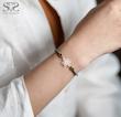 دستبند زنانه طلا ۱۸ عیار دستبند طلا طرح برف لوزی کد s-1163 گالری طلا سیستر