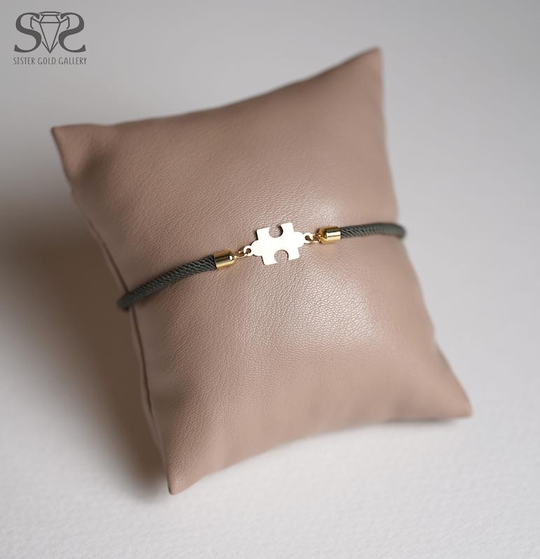 دستبند زنانه طلا ۱۸ عیار دستبند طلا طرح پازل کد s-522 گالری طلا سیستر