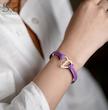 دستبند زنانه طلا ۱۸ عیار دستبند طلا چرم طرح قلب خط کد s-519 گالری طلا سیستر
