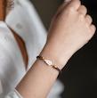دستبند زنانه طلا ۱۸ عیار دستبند طلا طرح 7 برگ کد s-2248 گالری طلا سیستر