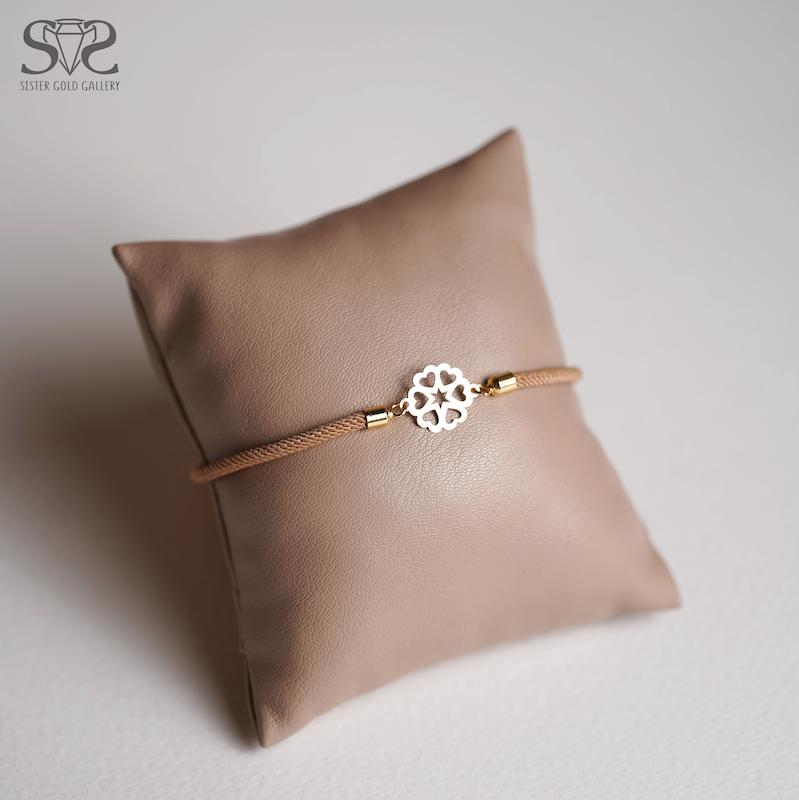 دستبند زنانه طلا ۱۸ عیار دستبند طلا طرح قلب و ستاره کد s-1551 گالری طلا سیستر