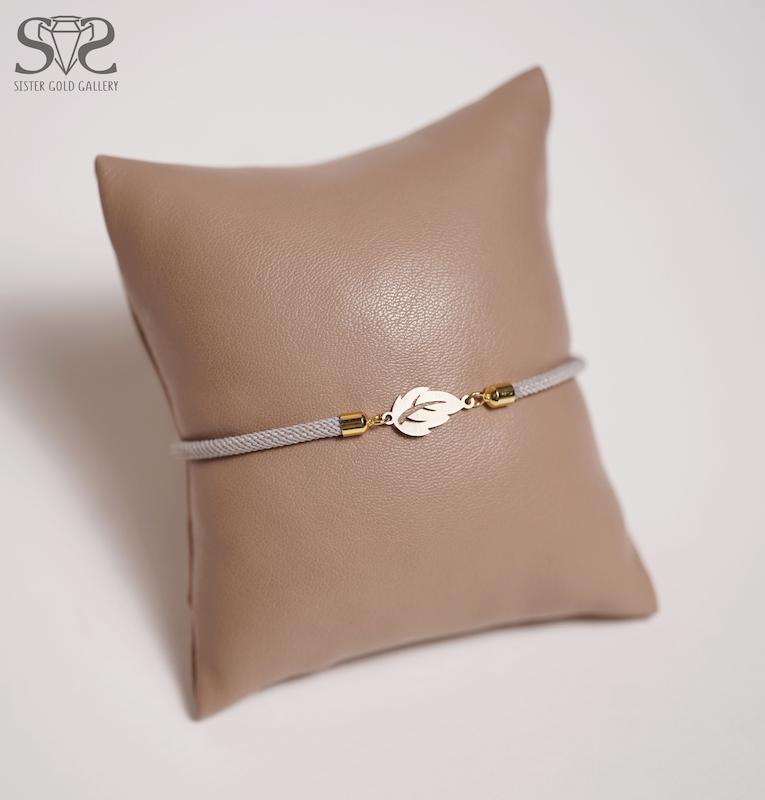 دستبند زنانه طلا ۱۸ عیار دستبند طلا طرح پر کد s-2245 گالری طلا سیستر
