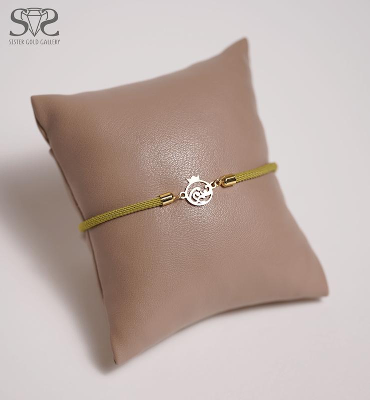 دستبند زنانه طلا ۱۸ عیار دستبند طلا طرح انار کد s-502 گالری طلا سیستر