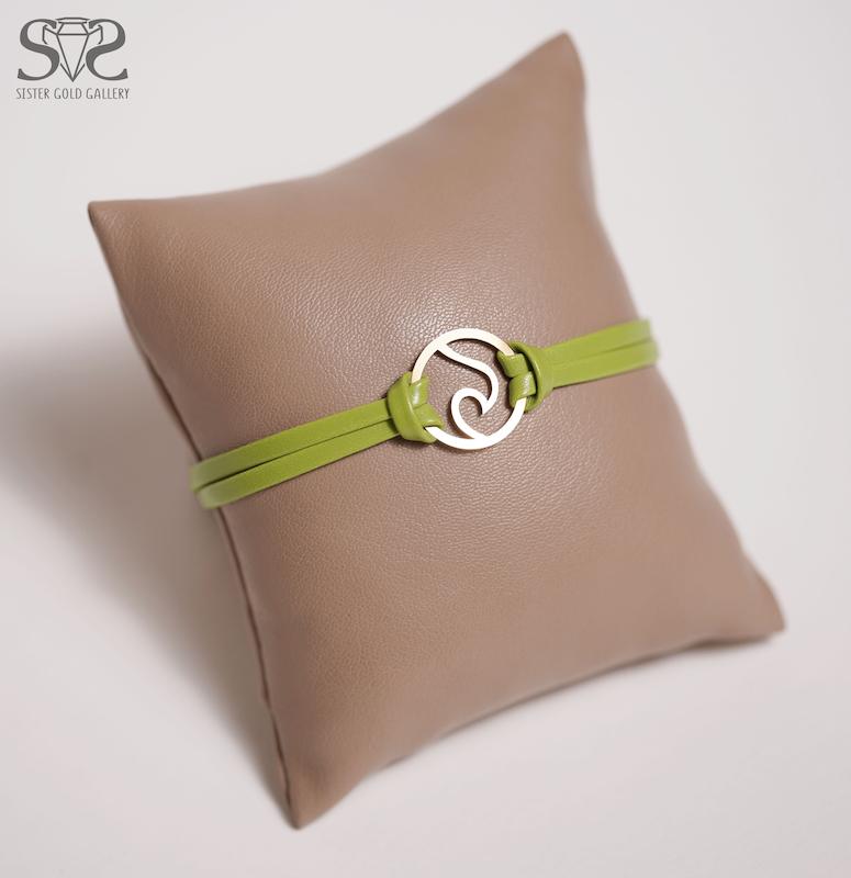 دستبند زنانه طلا ۱۸ عیار دستبند طلا چرم طرح موج کد s-518 گالری طلا سیستر