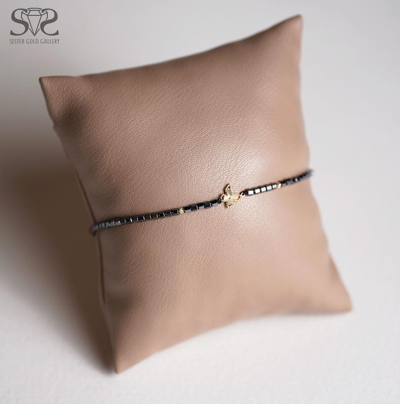 دستبند زنانه طلا ۱۸ عیار دستبند طلا طرح پروانه گوی کد s-2228 گالری طلا سیستر