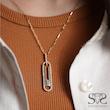 آویز زنانه طلا ۱۸ عیار پلاک طلا مسیکا کد s-2105 گالری طلا سیستر
