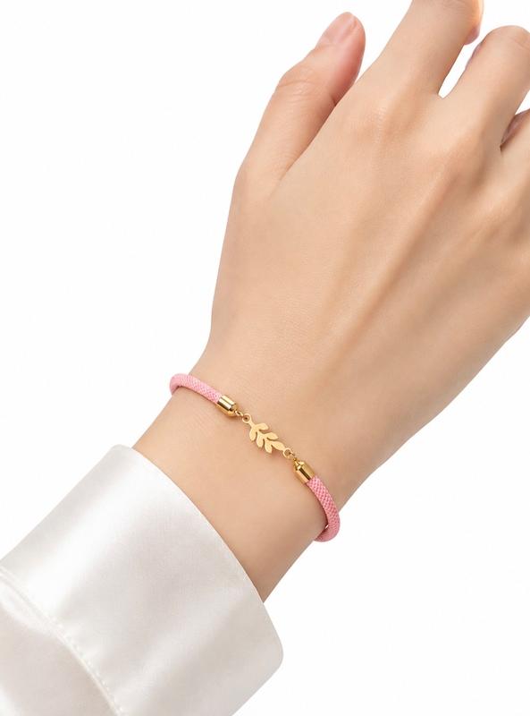 دستبند زنانه طلا ۱۸ عیار گل گندم VoGa GOLD