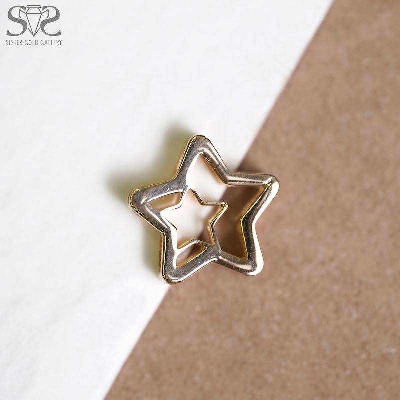 آویز زنانه طلا ۱۸ عیار پلاک طلا ستاره کد s-2206 گالری طلا سیستر