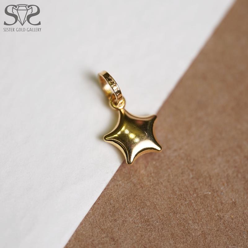 آویز زنانه طلا ۱۸ عیار پلاک طلا ستاره کد s-1538 گالری طلا سیستر