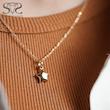 آویز زنانه طلا ۱۸ عیار پلاک طلا ستاره کد s-1538 گالری طلا سیستر