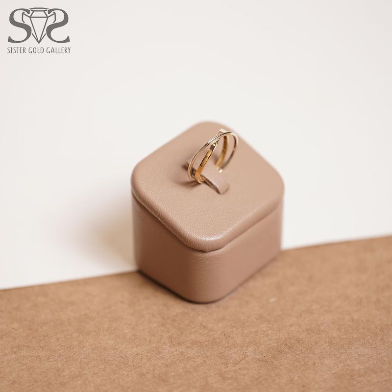 انگشتر زنانه طلا ۱۸ عیار انگشتر طلا دو لاین دایره کد s-1312 گالری طلا سیستر