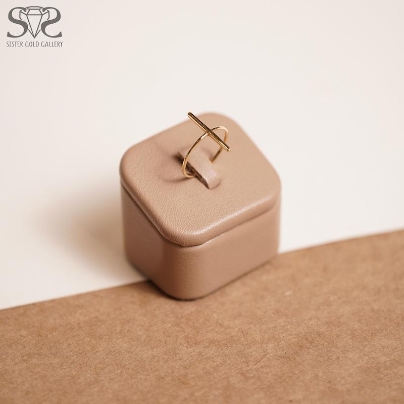 انگشتر زنانه طلا ۱۸ عیار انگشتر طلا خطی کد s-1315 گالری طلا سیستر