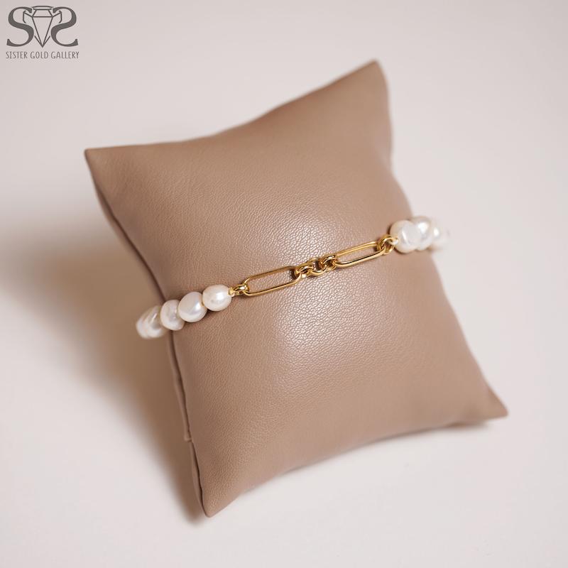 دستبند زنانه طلا ۱۸ عیار دستبند طلا هرمس کد s-2298 گالری طلا سیستر