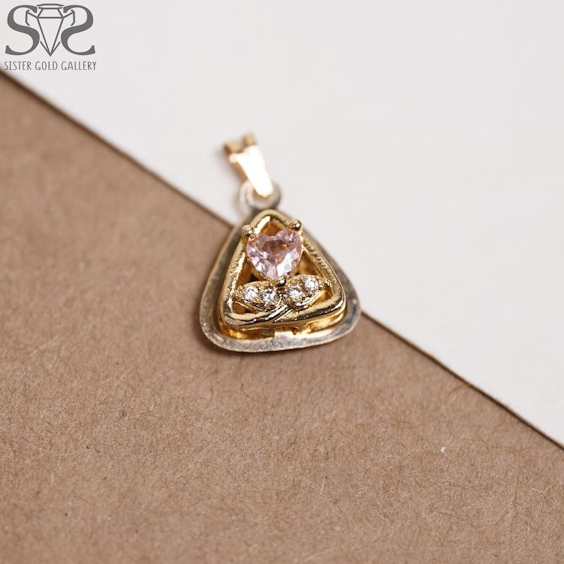 آویز زنانه طلا ۱۸ عیار پلاک طلا معلق مثلث کد s-2370 گالری طلا سیستر