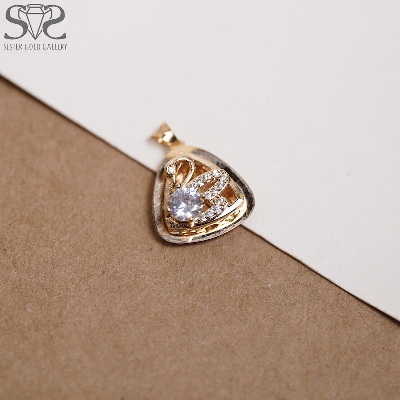 آویز زنانه طلا ۱۸ عیار پلاک طلا معلق قو کد s-2372 گالری طلا سیستر