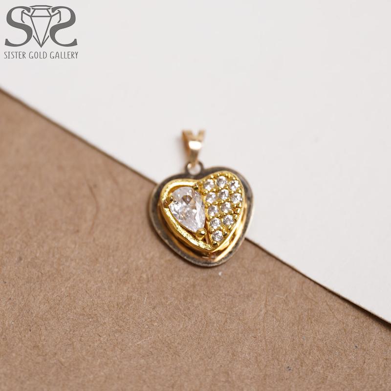آویز زنانه طلا ۱۸ عیار پلاک طلا معلق قلب کد s-2373 گالری طلا سیستر