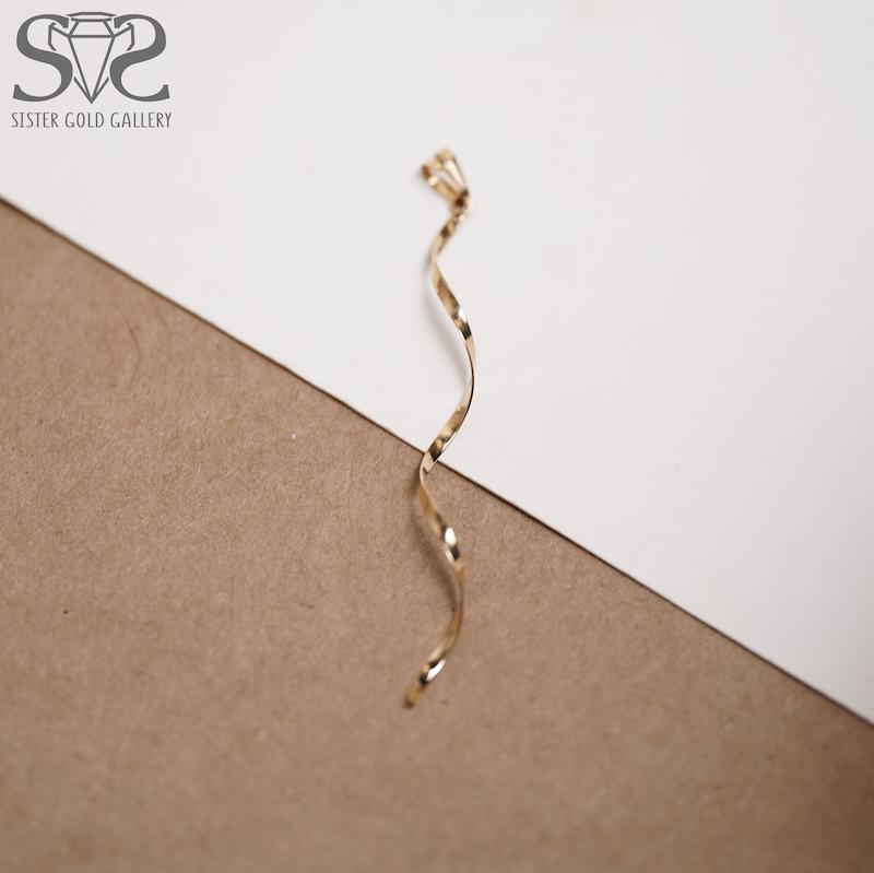 آویز زنانه طلا ۱۸ عیار پلاک طلا کرلی موج کد s-2359 گالری طلا سیستر