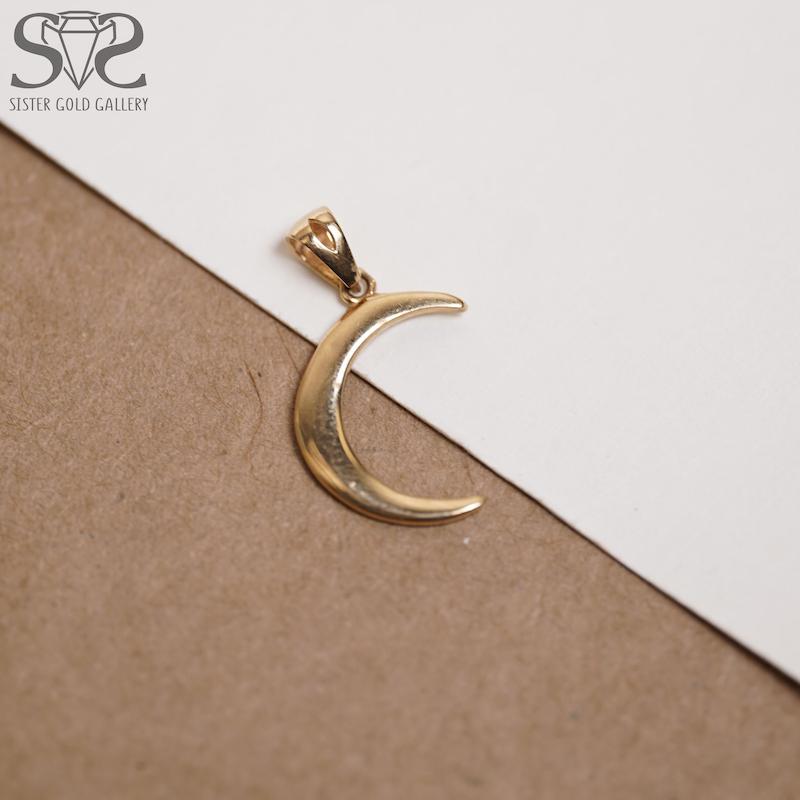آویز زنانه طلا ۱۸ عیار پلاک طلا ماه کد s-2193 گالری طلا سیستر