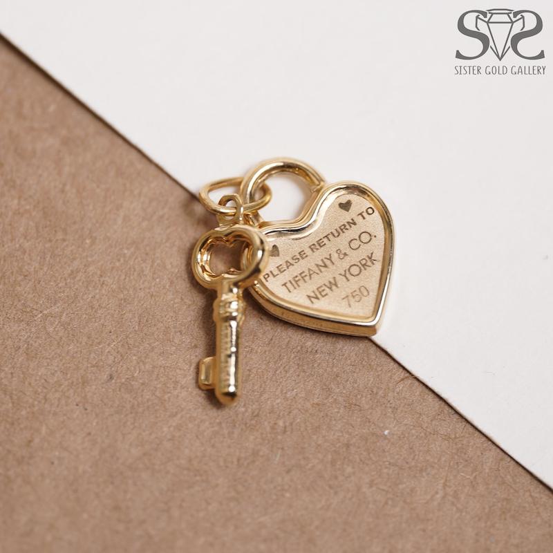 آویز زنانه طلا ۱۸ عیار پلاک طلا قفل و کلید کد s-2257 گالری طلا سیستر