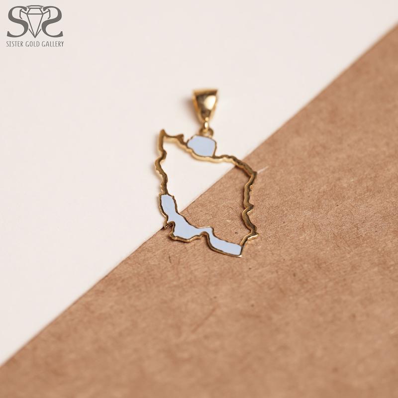 آویز زنانه طلا ۱۸ عیار پلاک طلا ایران کد s-2176 گالری طلا سیستر