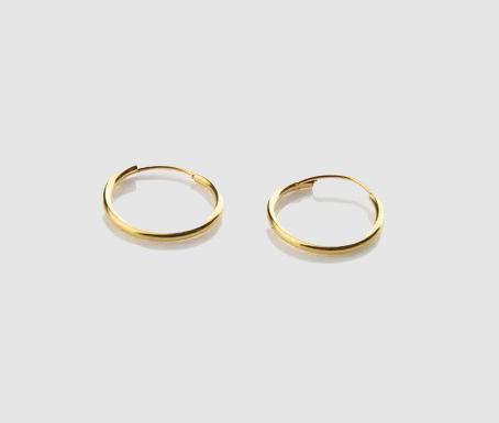 گوشواره طلا ۱۸ عیار گوشواره طلا 18 عیار اسپینل گلد گالری حلقه ای اسپینل گلد گالری