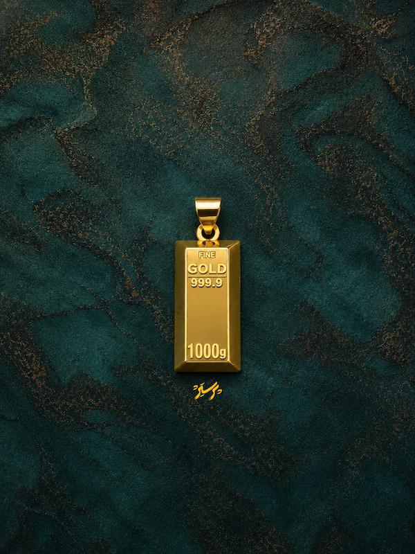 آویز طلا ۱۸ عیار شمش گالری طلای پرستیژ