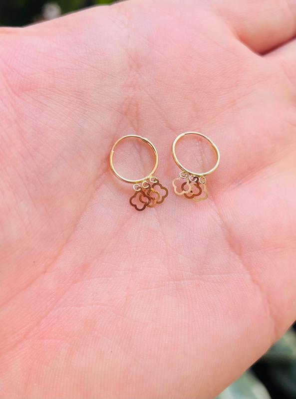 گوشواره زنانه طلا ۱۸ عیار حلقه ای ونکلیف VoGa GOLD