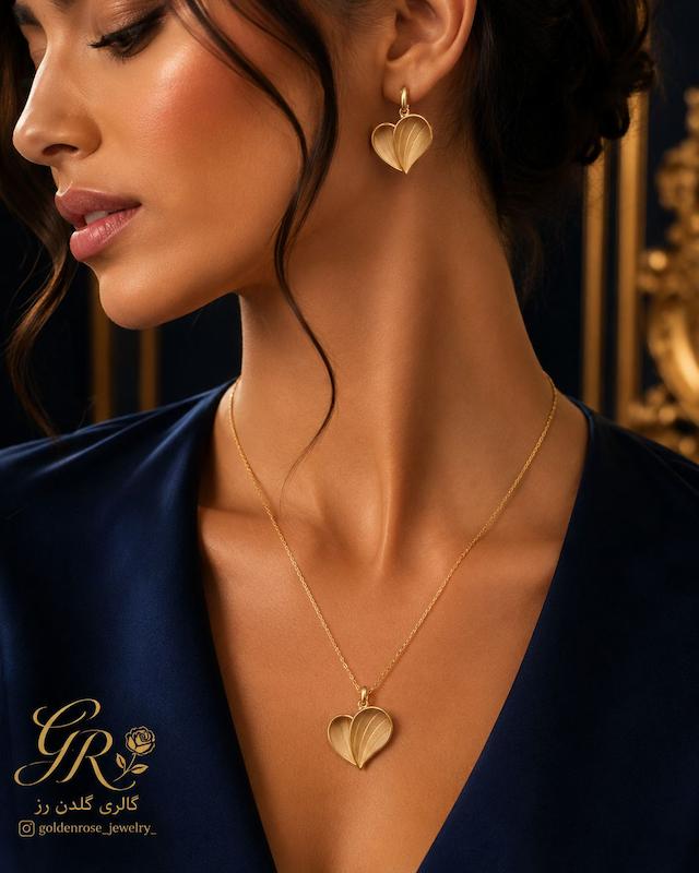 زنانه نیم ست طلا ۱۸ عیار واوک گالری گلدن رز