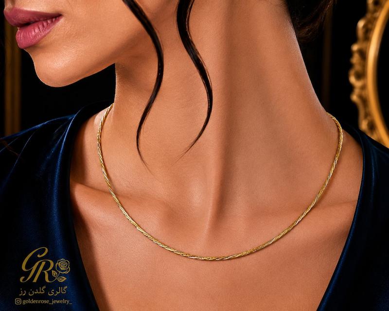 زنانه طلا ۱۸ عیار طوق ایتالیایی (بدون اجرت) گالری گلدن رز