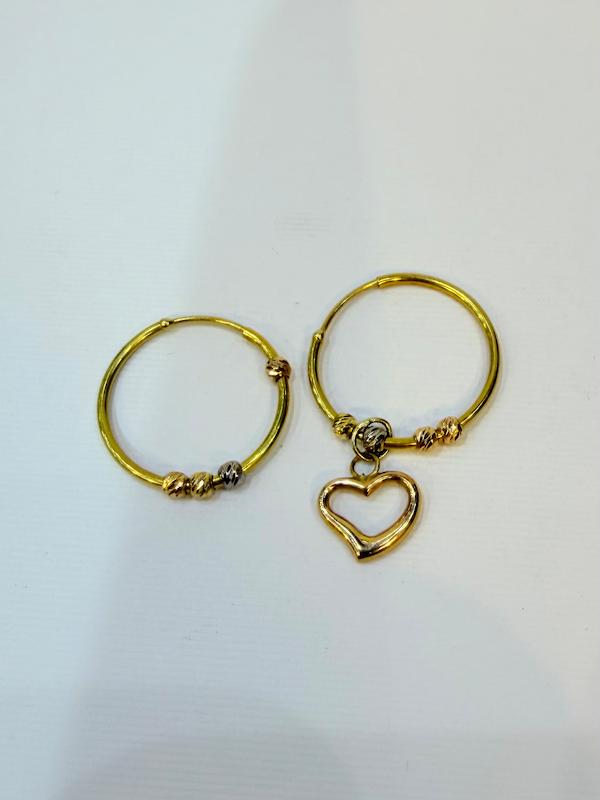 گوشواره زنانه طلا ۱۸ عیار حلقه ای گالری نوین