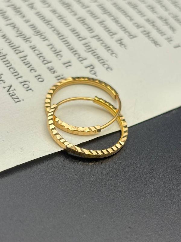 گوشواره زنانه طلا ۱۸ عیار گوشواره حلقه ای طلای کالین