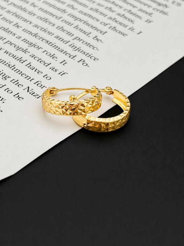 گوشواره زنانه طلا ۱۸ عیار گوشواره حلقه ای طلای کالین