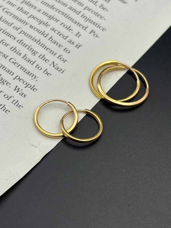 گوشواره زنانه طلا ۱۸ عیار گوشواره حلقه ای طلای کالین
