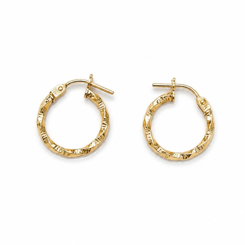 گوشواره زنانه طلا ۱۸ عیار گوشواره حلقه ای گالری طلای آوات