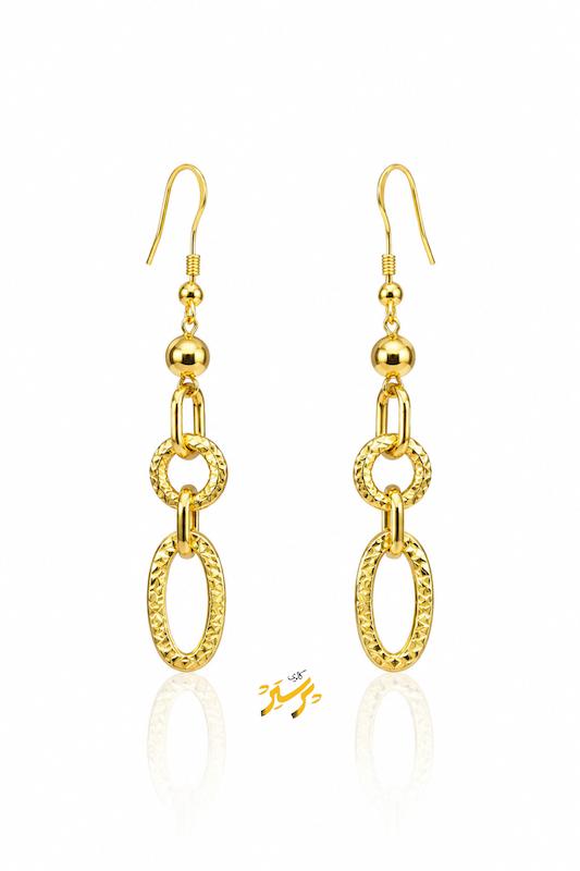 گوشواره زنانه طلا ۱۸ عیار زویا گالری طلای پرستیژ
