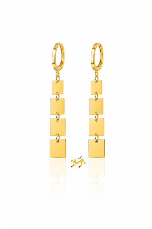 گوشواره زنانه طلا ۱۸ عیار دلسام گالری طلای پرستیژ