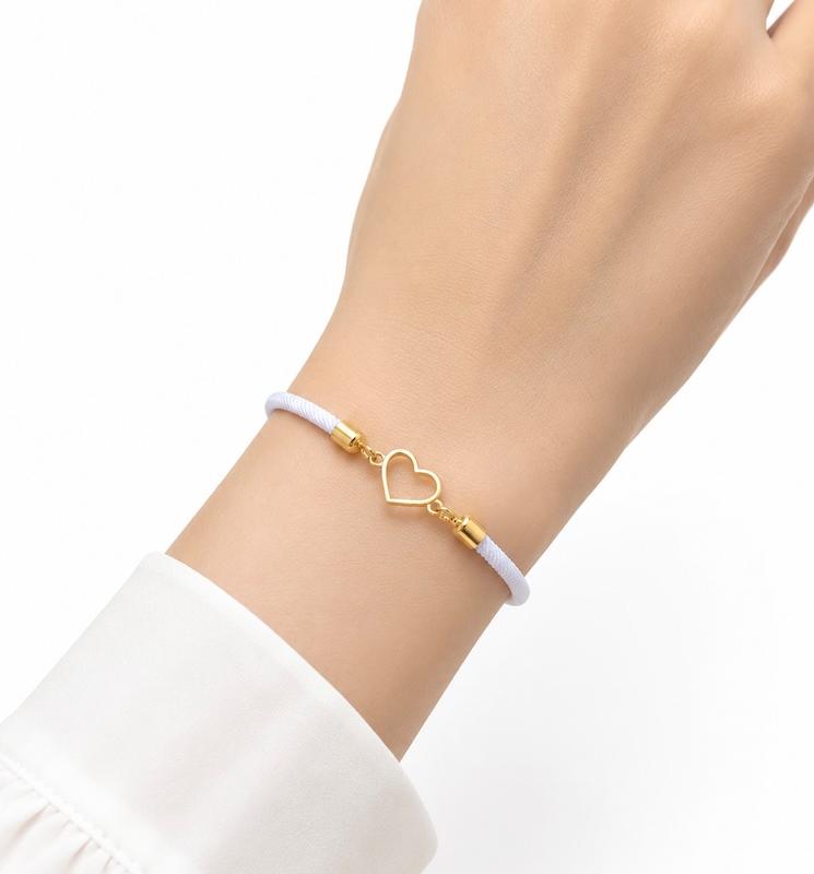 دستبند زنانه طلا ۱۸ عیار قلب VoGa GOLD